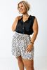 Picture of PLUS SIZE DALMATION PRINT HIGH WAIST SHORTS